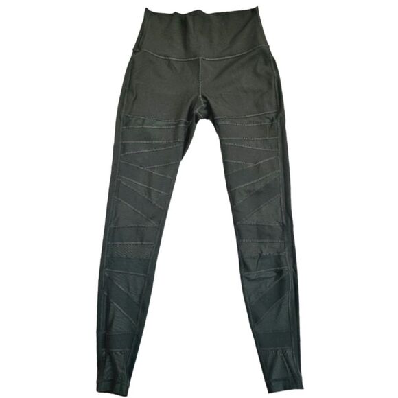 Lululemon High‎ Times Mesh Tech Pants Olive Green Medium size 8 - Picture 1 of 9